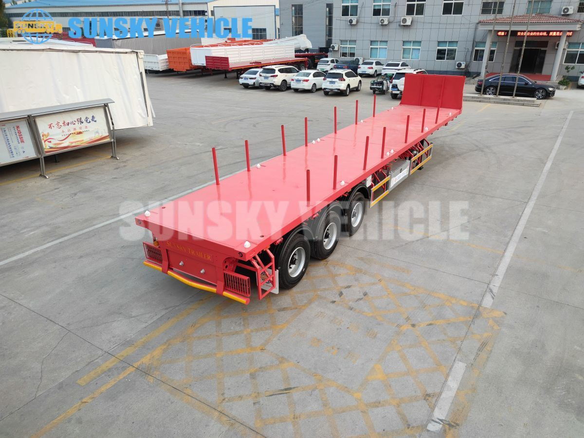 Semirremolque plataforma/ Caja abierta para transporte de contenedores nuevo SUNSKY 3-axle Flat Deck Trailer: foto 14