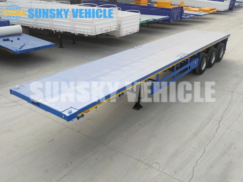 Semirremolque plataforma/ Caja abierta para transporte de contenedores nuevo SUNSKY 3-axle Flat Deck Trailer: foto 6