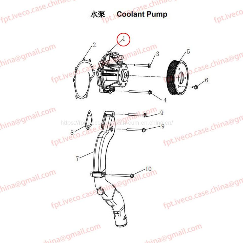 MAN D0836 Coolant pump 06500-6680 - Bomba de refrigerante: foto 1 MAN D0836 Coolant pump 06500-6680 - Bomba de refrigerante: foto 1