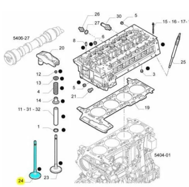 Iveco Daily Fiat Ducato F1C Exhaust Valve 504081062 - Piezas de recambio para Furgoneta: foto 3 Iveco Daily Fiat Ducato F1C Exhaust Valve 504081062 - Piezas de recambio para Furgoneta: foto 3