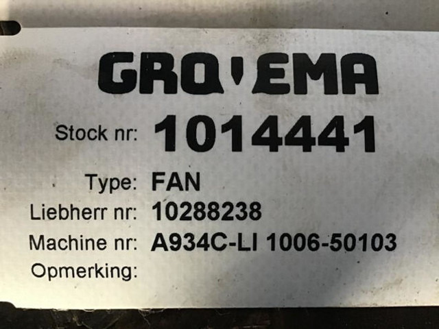 Liebherr Fan Blade - Ventilador: foto 2 Liebherr Fan Blade - Ventilador: foto 2