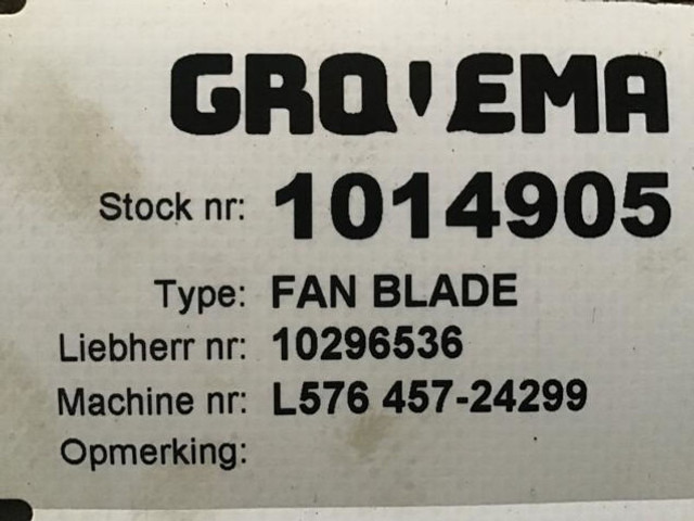 Liebherr Fan Blade - Ventilador: foto 2 Liebherr Fan Blade - Ventilador: foto 2
