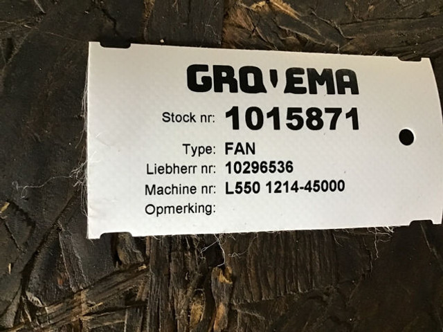 Liebherr L550 / L556 / L566 / L576 / L580 - Ventilador: foto 1 Liebherr L550 / L556 / L566 / L576 / L580 - Ventilador: foto 1