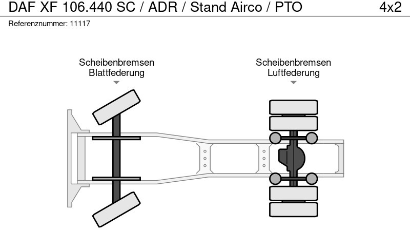 Cabeza tractora DAF XF 106.440 SC / ADR / Stand Airco / PTO: foto 15
