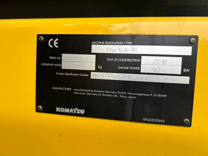 Komatsu PW 148-11 - Excavadora de ruedas: foto 5 Komatsu PW 148-11 - Excavadora de ruedas: foto 5