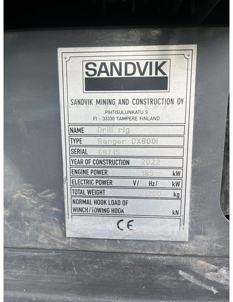 Sandvik Ranger DX800i - Perforadora: foto 5 Sandvik Ranger DX800i - Perforadora: foto 5