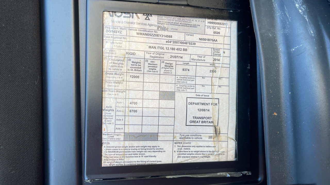 Camión caja cerrada Man TGL 12.180: foto 11