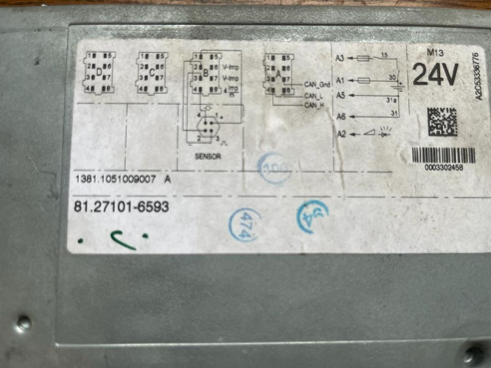 MAN TGX TGS TGA TGL Tachograph 81.27101-6593 - Tacógrafo para Camión: foto 2 MAN TGX TGS TGA TGL Tachograph 81.27101-6593 - Tacógrafo para Camión: foto 2