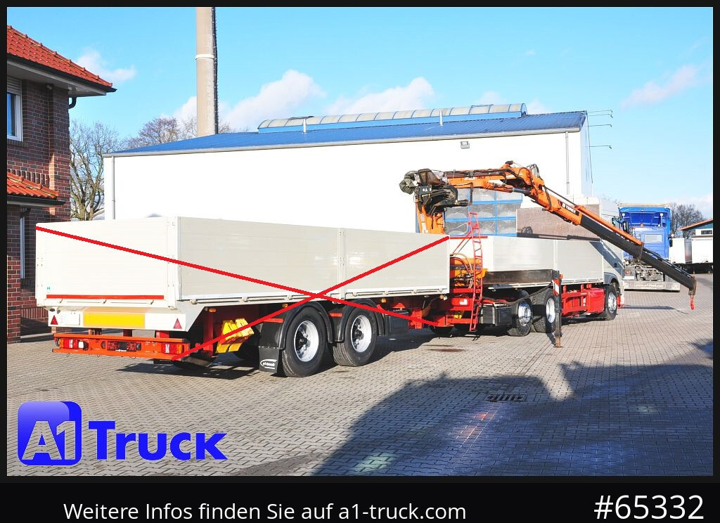 Camión caja abierta, Camión grúa DAF XF 440, Baustoff, Terex 145.2: foto 8
