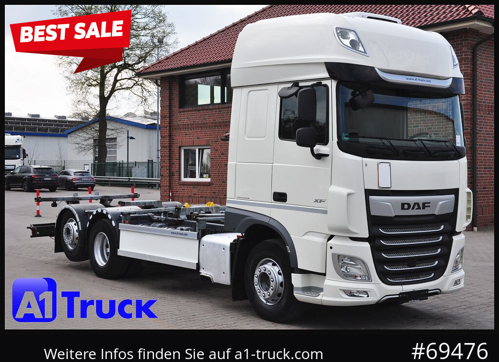 DAF XF 480 FAN Intarder, Lenkachse, - Camión portacontenedore/ Intercambiable: foto 1 DAF XF 480 FAN Intarder, Lenkachse, - Camión portacontenedore/ Intercambiable: foto 1
