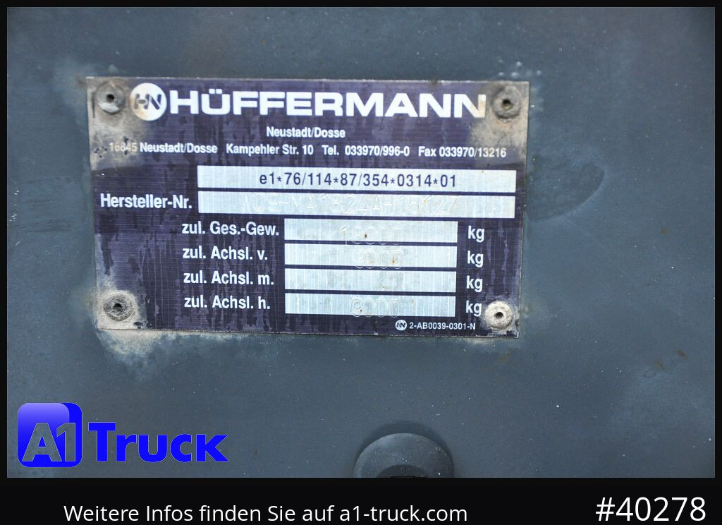 Remolque multilift/ Portacontenedores de cadenas HUEFFERMANN HMA 18.24, Absetzer, Safety-Fix, Frontbeladung,: foto 6 Remolque multilift/ Portacontenedores de cadenas HUEFFERMANN HMA 18.24, Absetzer, Safety-Fix, Frontbeladung,: foto 6