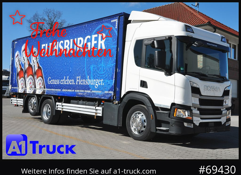 SCANIA P 320 P 6x2,, Getränke, Lenkachse, LBW: Dhollandia DHLM 30 - Camión transporte de bebidas: foto 1 SCANIA P 320 P 6x2,, Getränke, Lenkachse, LBW: Dhollandia DHLM 30 - Camión transporte de bebidas: foto 1