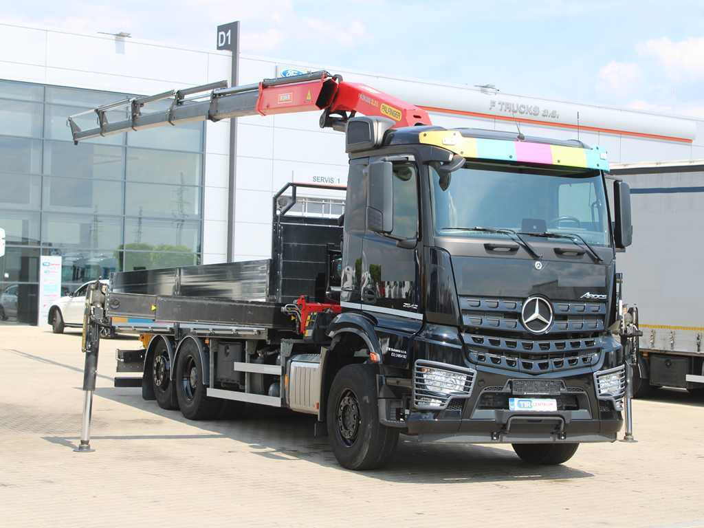 Mercedes-Benz Arocs 2542, 6X2, EURO 6, SIDE PANEL, NAVIGATION, CAMERA, PALFINGER PK 24.001 SLD5 - Camión caja abierta, Camión grúa: foto 3 Mercedes-Benz Arocs 2542, 6X2, EURO 6, SIDE PANEL, NAVIGATION, CAMERA, PALFINGER PK 24.001 SLD5 - Camión caja abierta, Camión grúa: foto 3
