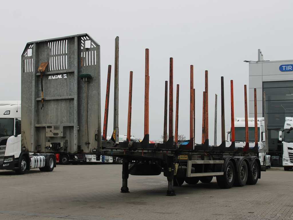 ZASŁAW D-651A, 2x LIFT AXLE, TYRES 80% - Semirremolque forestal: foto 1 ZASŁAW D-651A, 2x LIFT AXLE, TYRES 80% - Semirremolque forestal: foto 1