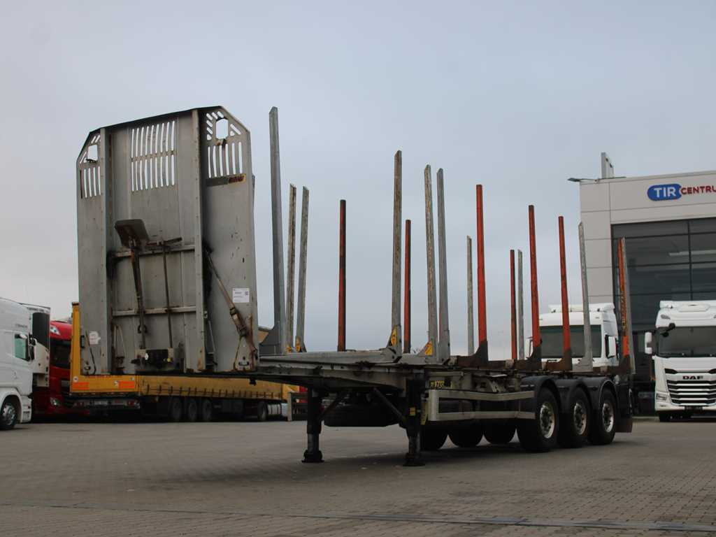 ZASŁAW D-651A, 2x LIFTING AXLE - Semirremolque forestal: foto 1 ZASŁAW D-651A, 2x LIFTING AXLE - Semirremolque forestal: foto 1