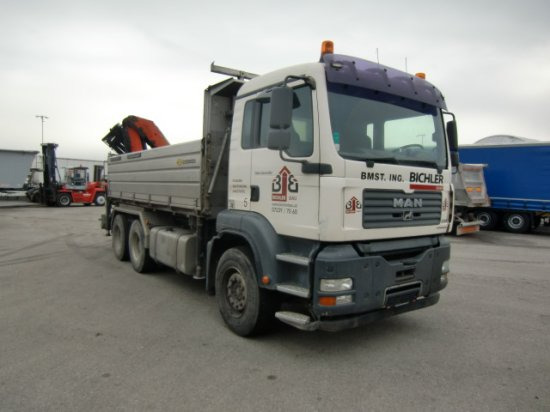 MAN TGA 33.430 6x4 Kipper, Manuel, E4 Palfinger Blatt-Blatt - Camión volquete: foto 3 MAN TGA 33.430 6x4 Kipper, Manuel, E4 Palfinger Blatt-Blatt - Camión volquete: foto 3