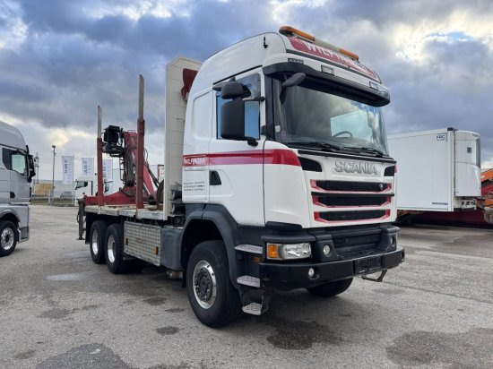Scania G490 6X6 Blatt-Blatt Penz Kran 12.Z8.70 - Camión forestal, Camión grúa: foto 1 Scania G490 6X6 Blatt-Blatt Penz Kran 12.Z8.70 - Camión forestal, Camión grúa: foto 1