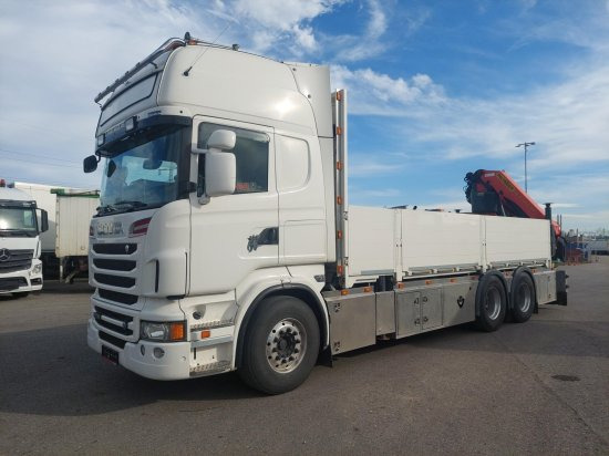 Scania R730 6x4 Pritsche, Voll-Luft Palfinger PK27002 Kran Retarder, Alu-Felgen, - Camión caja abierta, Camión grúa: foto 2 Scania R730 6x4 Pritsche, Voll-Luft Palfinger PK27002 Kran Retarder, Alu-Felgen, - Camión caja abierta, Camión grúa: foto 2