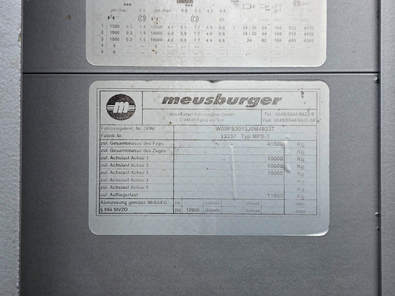 Semirremolque lona Meusburger MPS-3 / Radmulde / Lenk-Liftachse /Verbreiterbar: foto 45