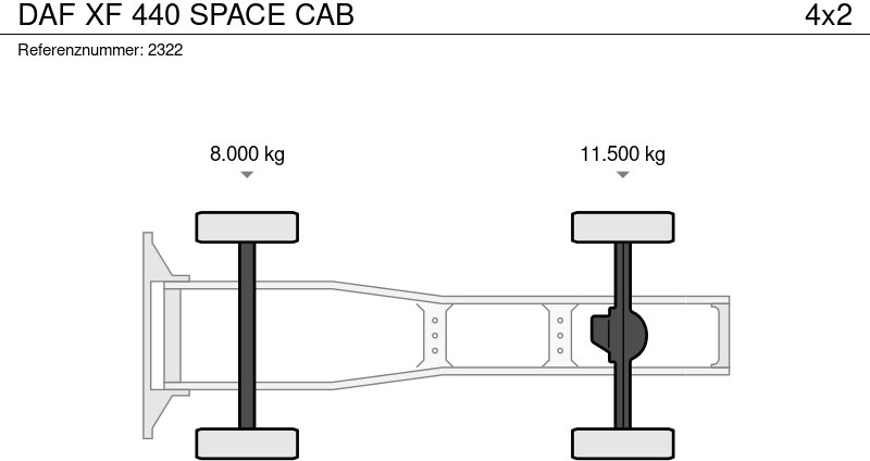 Cabeza tractora DAF XF 440 SPACE CAB: foto 20
