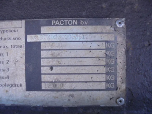 Semirremolque lona Pacton TXD 230 NL TRAILER: foto 16 Semirremolque lona Pacton TXD 230 NL TRAILER: foto 16