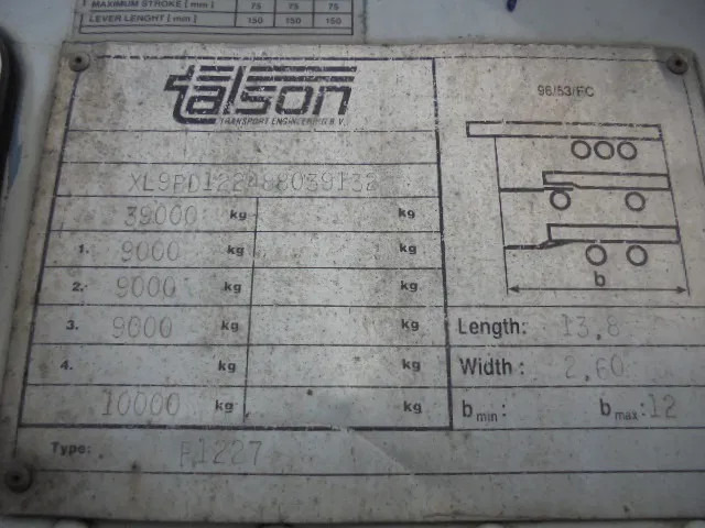 Semirremolque frigorífico Talson FRIGO + AIRFREIGHT ROLLEBANEN APK 06-26: foto 20