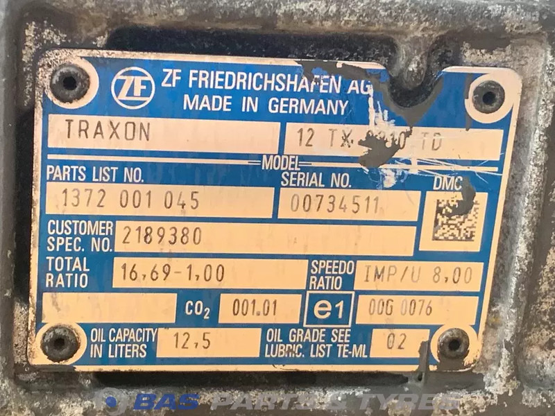 DAF CF Euro 6 DAF 12TX2210 TD TraXon Versnellingsbak 2021008 - Caja de cambios para Camión: foto 5 DAF CF Euro 6 DAF 12TX2210 TD TraXon Versnellingsbak 2021008 - Caja de cambios para Camión: foto 5