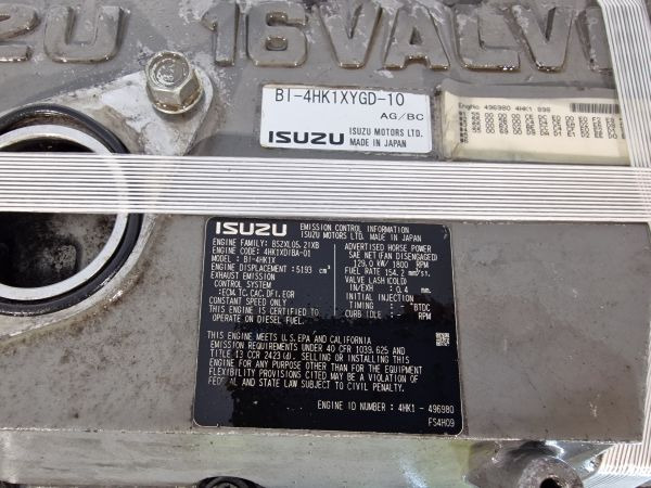 Motor para Maquinaria de construcción Isuzu 4HK1XDIBA-01 Engine (Plant): foto 11