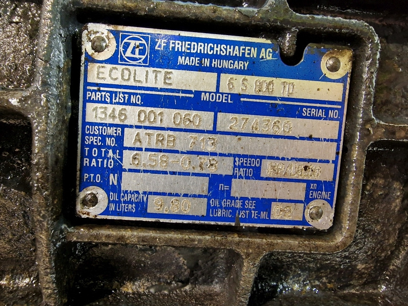 Caja de cambios ZF Ecolite 6S800TO Daf Spec Gearbox: foto 9 Caja de cambios ZF Ecolite 6S800TO Daf Spec Gearbox: foto 9