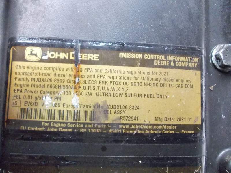 John Deere CD6068U157176//6068H1550 6,8L 2753F MOTOR CA 6000 UUR MODEL 2021 - Motor para Camión: foto 5 John Deere CD6068U157176//6068H1550 6,8L 2753F MOTOR CA 6000 UUR MODEL 2021 - Motor para Camión: foto 5
