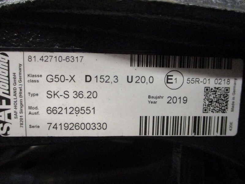 SAF G50-X D 152,3 U 20,0 81.42710-6317 G50-X D 152,3 U 20,0 81.42710-6317 SAF HOLLAND Schotels .NIEUWE 5 X OP VOORRAAD - Quinta rueda para Camión: foto 3 SAF G50-X D 152,3 U 20,0 81.42710-6317 G50-X D 152,3 U 20,0 81.42710-6317 SAF HOLLAND Schotels .NIEUWE 5 X OP VOORRAAD - Quinta rueda para Camión: foto 3