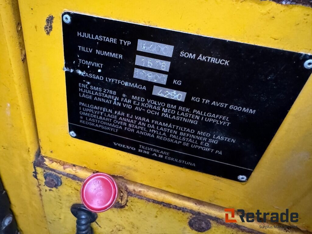 Maquinaria de construcción Hjullastare Volvo 4400: foto 49 Maquinaria de construcción Hjullastare Volvo 4400: foto 49