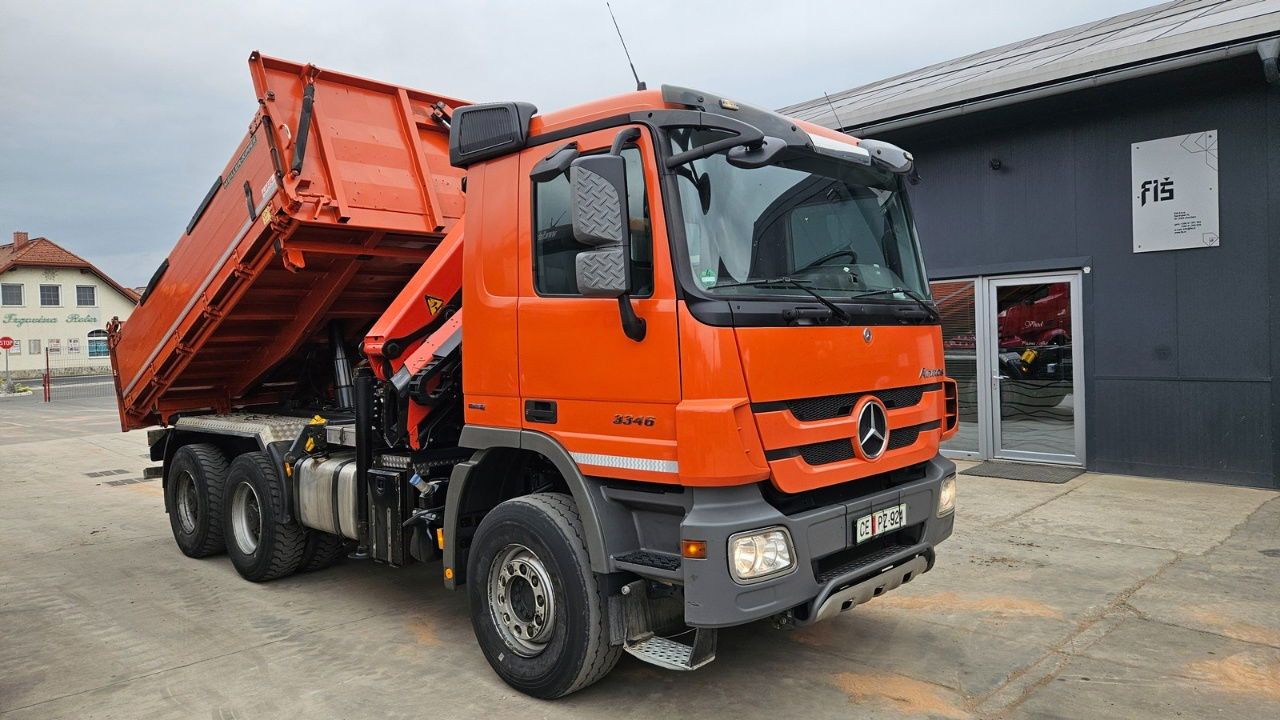 Mercedes-Benz Actros 3346 K palfinger PK 18002 - bordmatic - meiller tipper - EPS 3 pedals - Camión volquete: foto 4 Mercedes-Benz Actros 3346 K palfinger PK 18002 - bordmatic - meiller tipper - EPS 3 pedals - Camión volquete: foto 4