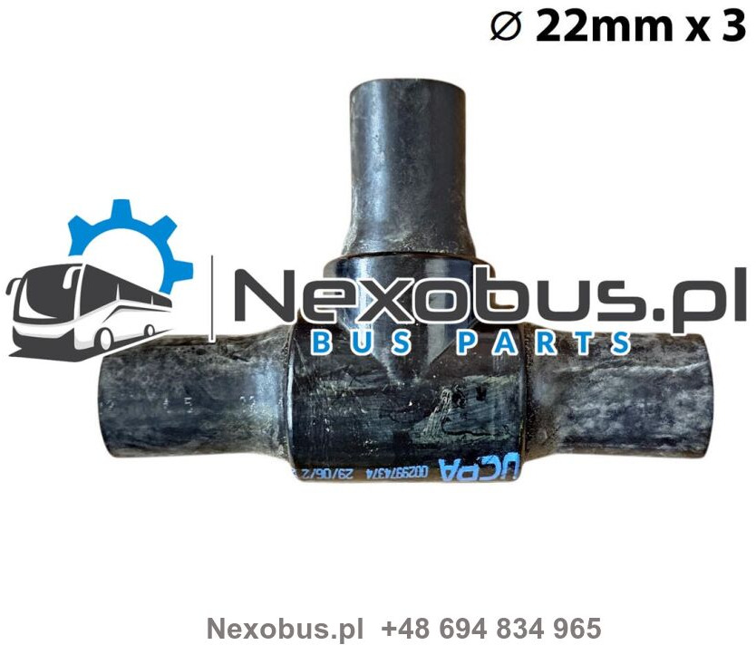 Trójnik układu ogrzewania 3x fi22mm Setra 5.. Mercedes Tourismo Euro 6 - Calefacción/ Ventilación para Autobús: foto 1 Trójnik układu ogrzewania 3x fi22mm Setra 5.. Mercedes Tourismo Euro 6 - Calefacción/ Ventilación para Autobús: foto 1