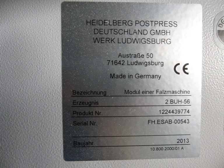 Heidelberg Stahlfolder PFH-82 pallet feeder with SSP-82 slitter shaft station - Plegadora de papel: foto 5 Heidelberg Stahlfolder PFH-82 pallet feeder with SSP-82 slitter shaft station - Plegadora de papel: foto 5