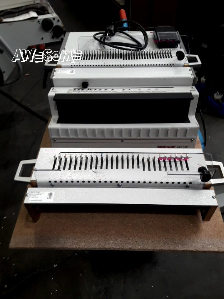 Electric Wire-O table punching machine RENZ DTP 340 M and Renz WBS 340 manual closing machine for wire comb binding - Máquina de embalaje: foto 1 Electric Wire-O table punching machine RENZ DTP 340 M and Renz WBS 340 manual closing machine for wire comb binding - Máquina de embalaje: foto 1