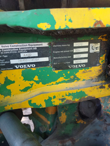 2007 Volvo A40D - Dúmper articulado: foto 5 2007 Volvo A40D - Dúmper articulado: foto 5