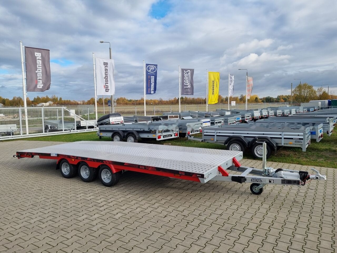 TA-NO Scorpio 55 PREMIUM 3 axle car trailer 5,5m alu floor 3500kg GVW - Remolque portavehículos: foto 1 TA-NO Scorpio 55 PREMIUM 3 axle car trailer 5,5m alu floor 3500kg GVW - Remolque portavehículos: foto 1