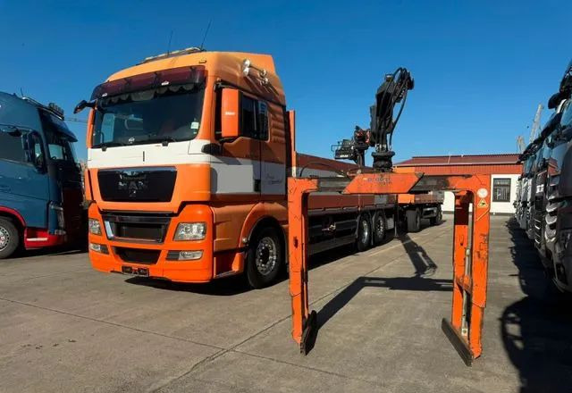 MAN TGX 26.480 • HDS Atlas 145.2 •Oś podnoszona i skrętna 426 tys. km - Zestaw z przyczepą Schwarzmüller Oś przednia – resory piórowe, tylna – pneumatyka • - Camión caja abierta, Camión grúa: foto 1 MAN TGX 26.480 • HDS Atlas 145.2 •Oś podnoszona i skrętna 426 tys. km - Zestaw z przyczepą Schwarzmüller Oś przednia – resory piórowe, tylna – pneumatyka • - Camión caja abierta, Camión grúa: foto 1