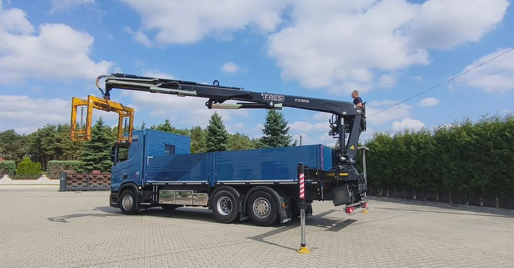 Scania R 500 6x2 z żurawiem Fassi F 215 AS – 2019 – Euro 6 –Retarder -Oś skrętna - Gotowa do pracy! - Camión grúa, Camión caja abierta: foto 2 Scania R 500 6x2 z żurawiem Fassi F 215 AS – 2019 – Euro 6 –Retarder -Oś skrętna - Gotowa do pracy! - Camión grúa, Camión caja abierta: foto 2