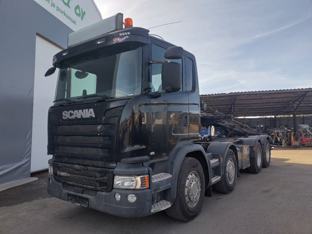Scania R490 8x4 vaijerilaite,Euro6 - Camión portacontenedor de cadenas: foto 1 Scania R490 8x4 vaijerilaite,Euro6 - Camión portacontenedor de cadenas: foto 1