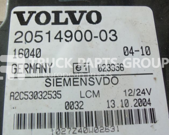 VOLVO FH13, FH13 EURO 4, EURO 5 emission LCM control unit, lightning u control unit - Unidad de control para Camión: foto 2 VOLVO FH13, FH13 EURO 4, EURO 5 emission LCM control unit, lightning u control unit - Unidad de control para Camión: foto 2
