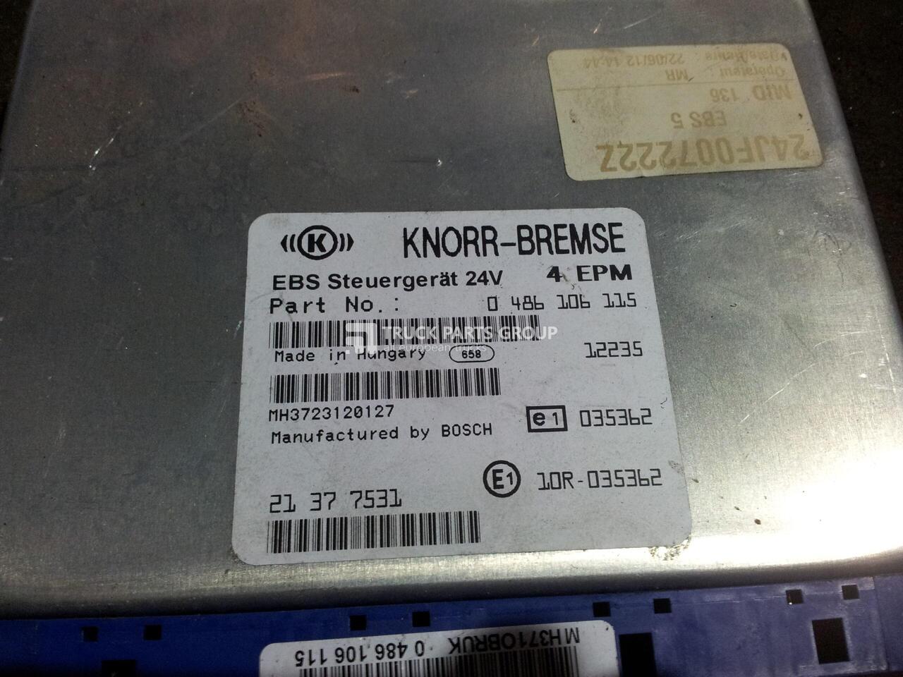 VOLVO FH13, FM13 EURO5 emission EBS control unit, brake system control, 0486106115 by KNORR-BREMSE, 21377531, EBS-MED,TYPE-FE,6*2, 22358919, 21377527, 21377527, 21377531, 22358919, 21377531, 048610611 - Unidad de control para Camión: foto 1 VOLVO FH13, FM13 EURO5 emission EBS control unit, brake system control, 0486106115 by KNORR-BREMSE, 21377531, EBS-MED,TYPE-FE,6*2, 22358919, 21377527, 21377527, 21377531, 22358919, 21377531, 048610611 - Unidad de control para Camión: foto 1