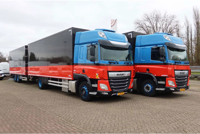 DAF CF 410 Bakwagen+Trailer met klep 2.000 kg. 6 Stuks in voorraad. Price 49.500,-- euro netto. - Camión caja cerrada: foto 2 DAF CF 410 Bakwagen+Trailer met klep 2.000 kg. 6 Stuks in voorraad. Price 49.500,-- euro netto. - Camión caja cerrada: foto 2