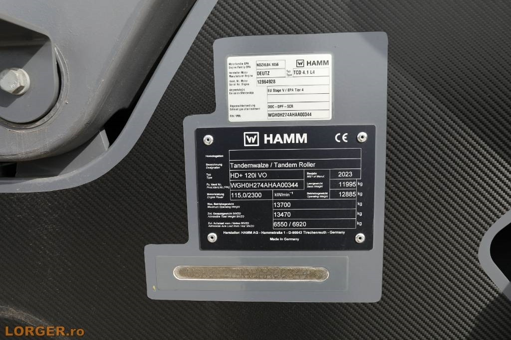 Apisonadora de asfalto Hamm HD 120 VO: foto 17
