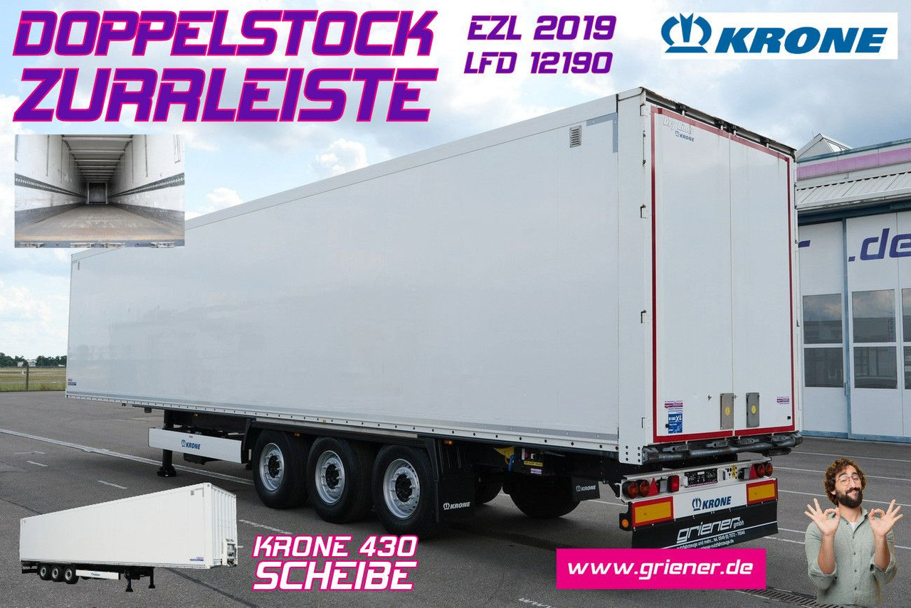 Krone SD 27/ DOPPELSTOCK / ZURRLEISTE / TOP /mehrfach - Semirremolque caja cerrada: foto 1 Krone SD 27/ DOPPELSTOCK / ZURRLEISTE / TOP /mehrfach - Semirremolque caja cerrada: foto 1