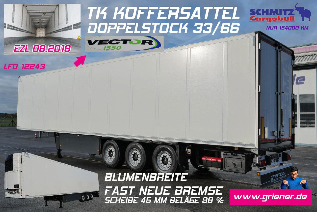Schmitz Cargobull SKO 24/CARRIER 1550 VECTOR /DOPPELSTOCK /BLUMEN/ - Semirremolque caja cerrada: foto 1 Schmitz Cargobull SKO 24/CARRIER 1550 VECTOR /DOPPELSTOCK /BLUMEN/ - Semirremolque caja cerrada: foto 1