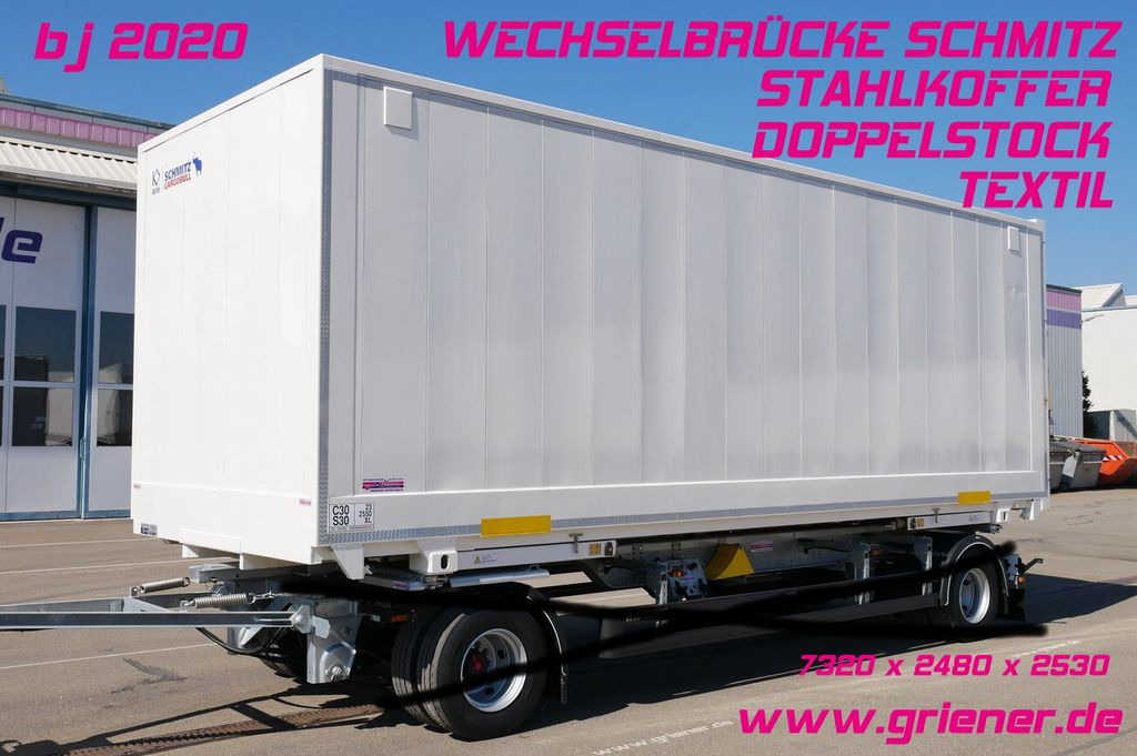 Schmitz Cargobull WKSTG 7,45 /STAHLKOFFER / TEXTIL / DOPPELSTOCK Schmitz Cargobull WKSTG 7,45 /STAHLKOFFER / TEXTIL / DOPPELSTOCK - Remolque portacontenedore/ Intercambiable: foto 1 Schmitz Cargobull WKSTG 7,45 /STAHLKOFFER / TEXTIL / DOPPELSTOCK Schmitz Cargobull WKSTG 7,45 /STAHLKOFFER / TEXTIL / DOPPELSTOCK - Remolque portacontenedore/ Intercambiable: foto 1
