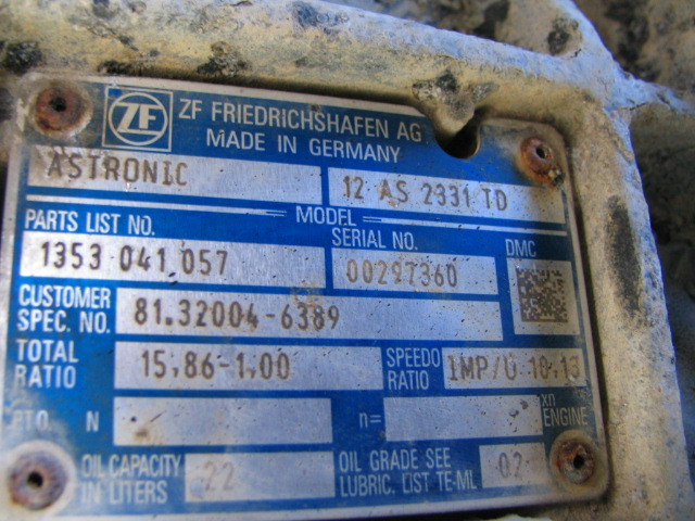 MAN TGX TGS EURO6 // Skrzynia biegow z retarderem 12 AS 2331 TD - Caja de cambios para Camión: foto 1 MAN TGX TGS EURO6 // Skrzynia biegow z retarderem 12 AS 2331 TD - Caja de cambios para Camión: foto 1