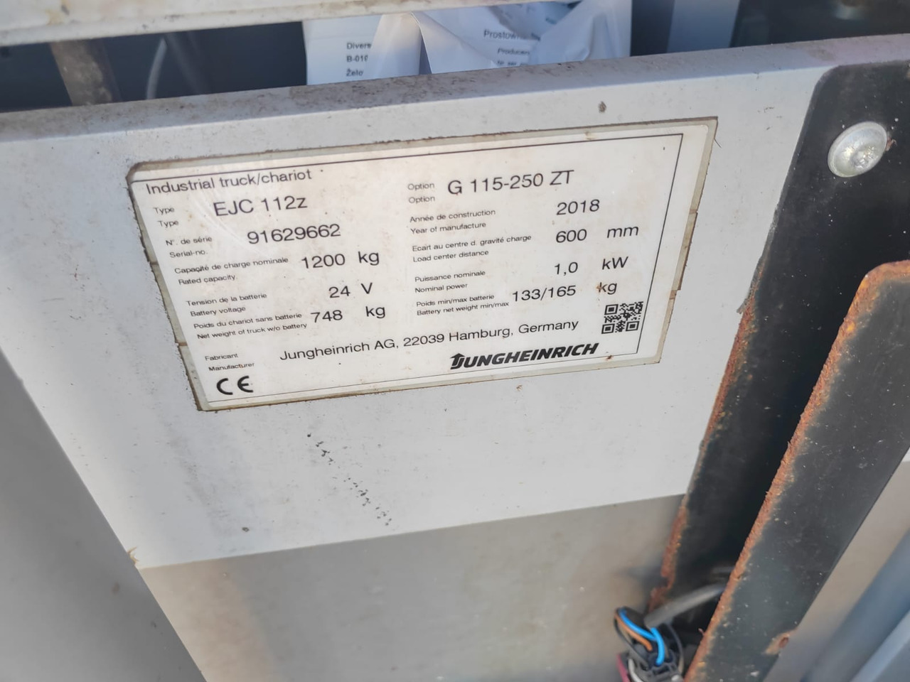 Apilador Jungheinrich EJC 112z/ remote control/ acid protect/ initial/ 511h: foto 19